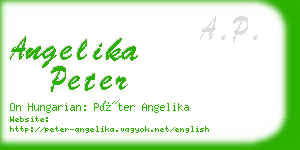 angelika peter business card